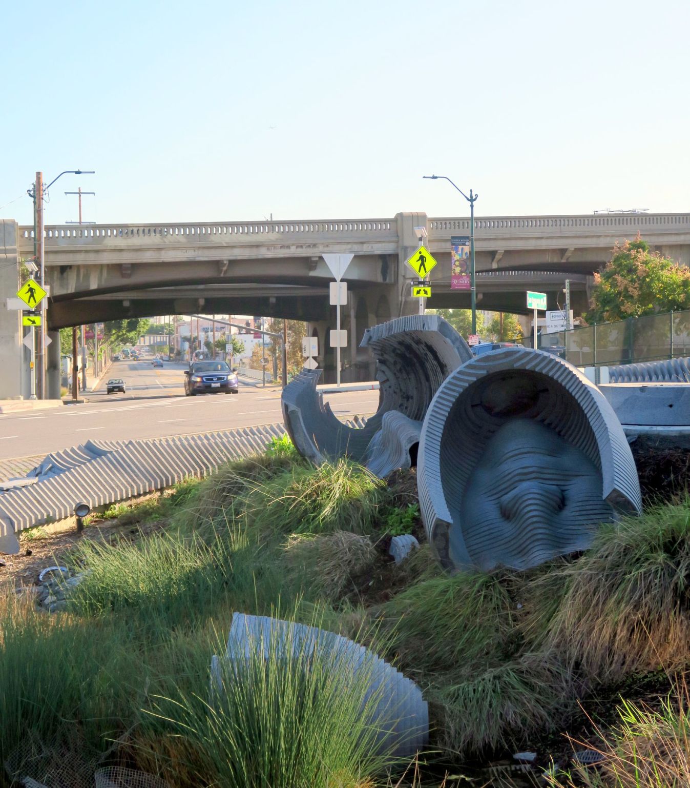 Toppled Faces of Elysian Valley egg art sculpture